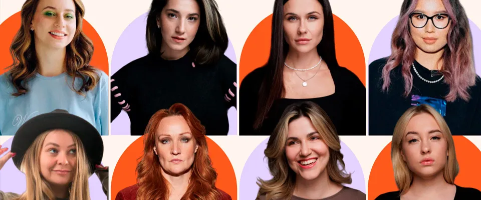 Женский юмор комиков с ТВ